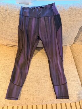 Lulu lemon Purple Abstract Print Active Leggings